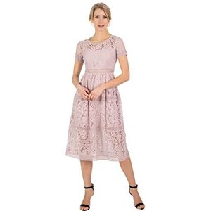 APART Fashion Dames kanten jurk formele avondjurk, mauve, 34