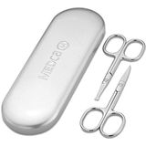 Roestvrij Staal - Grooming Schaar - Wenkbrauw Schaar - Baard en Snor Trim Set - Gebogen en Afgeronde Tip