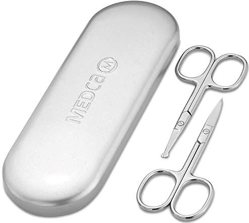 Roestvrij Staal - Grooming Schaar - Wenkbrauw Schaar - Baard en Snor Trim Set - Gebogen en Afgeronde Tip