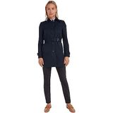 Tommy Hilfiger Trenchcoat voor dames Heritage Trenchcoat met enkele rij knopen, Midnight, L