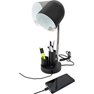 ♦ Tafellamp ♦ voor scholieren, kantoor en thuiskantoor ✔ moderne vorm ✔ USB-aansluiting ✔ 2 penhouders.