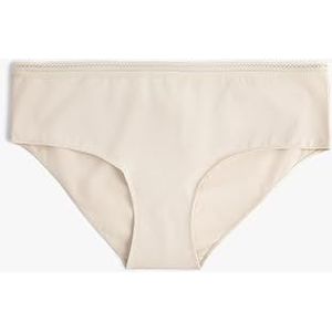 Koton Dames kanten taille detail katoen basic hipster slipje ondergoed, Grijs(027), L