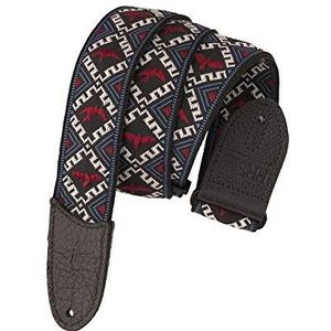 PRS Gitaren Jacquard Hootenanny Style 2"" Strap Rood, Wit en Blauw Vogels (ACC-3173)