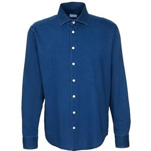 Seidensticker - Casual - Herenoverhemd - Blauw - Regular Fit - 100% Katoen