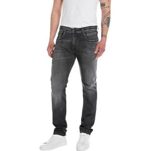 Replay Anbass Slim Fit Bio Herenjeans, donkergrijs 097, 27W / 32L