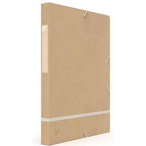 Oxford Touareg Opbergdoos, 24 x 32 cm, rug 25 mm, met elastiek, gerecyclede kaart, kleur kraftpapier en wit