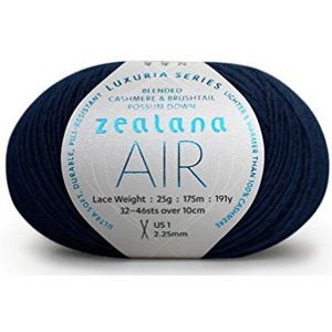 Zealana AIR Lace Ink garen, wol, blauw, 10 x 13 x 5 cm