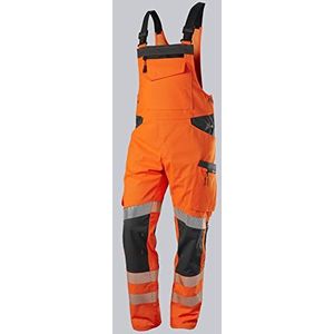 BP 2041-844-6556 tuinbroek voor heren, 79,5% polyester, 16,5% katoen, 4% elastolefine, warmoranje/antraciet, moderne pasvorm, maat 52/54n