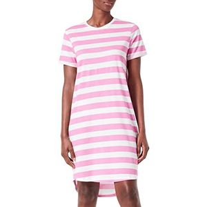 ONLY Onlmay S/S Stripe Dress JRS jurk voor dames, Super Pink/Stripes: cloud dancer (Kia), XS