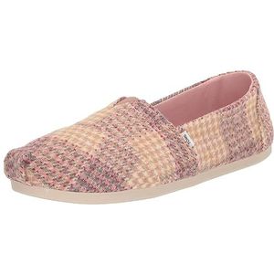 TOMS Alpargata Cloudbound instappers voor dames, Roze kwarts geruite tweed, 35.5 EU