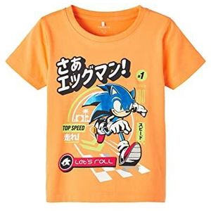NAME IT Nmmaqua Sonic Ss Top Vde T-shirt voor jongens, Mock Oranje, 98 cm