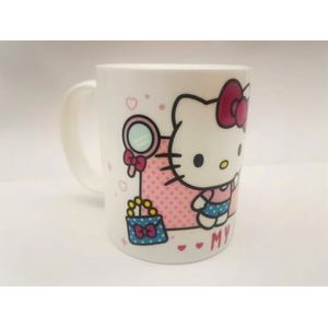 Konix Hello Kitty Mok - Keramische mok - 320 ml - My Style motief - Wit