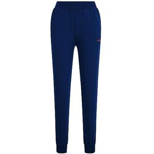 HUGO Heren Labelled Pants joggingbroek van elastisch katoen-jersey met rood logo, Navy417, L