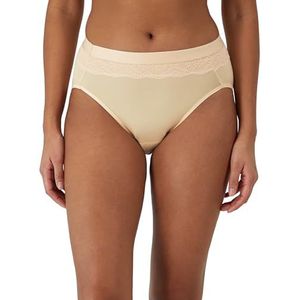 Bali Women's Beautifully Confident with Leak Protection Liner Hi-Cut, Soft Taupe, 6