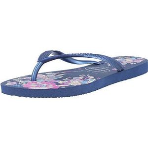 Havaianas Slanke organische slippers voor dames, Marineblauw marineblauw Metallic, 37/38 EU