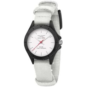 Sector No Limits Vrouw analoog kwarts horloge met nylon armband R3251539503, wit, 32 EU, Band