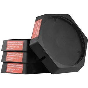 VEVOR Nivelleringspads voor campers, RV Jack Pads 9 228,6 mm ronde landingsvoeten, vast aangebrachte krikstabilisatoren, rubberen krikpads, 2268 kg capaciteit per camperkrikpad