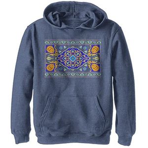 Disney jongens Aladdin Live Action - Magic Carpet Panel Print Hoodie T-Shirt Heather Navy S