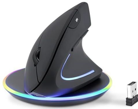 Ergo - Draadloze Ergonomische Muis - Zwart - 3 DPI-niveaus