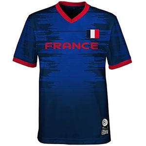 FIFA Officieel voetbalshirt 2023 voor vrouwen en jongeren, Frankrijk T-shirt, blauw, 13-15 jaar, uniseks, Blauw