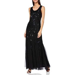 Amelia Rose Vrouwen Astra verfraaid Maxi jurk formele nacht, Zwart, XS