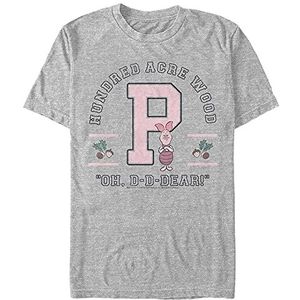 Disney Classics Winnie The Pooh - Piglet Collegiate Unisex Crew neck T-Shirt Melange grey 2XL