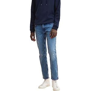 TOM TAILOR - Piers Slim - Jeans - Destroyed Light Stone Blue Denim