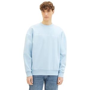 TOM TAILOR Denim Sweatshirt voor heren, 34591 - Middenhemel Blauw, XL