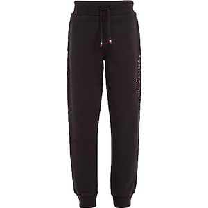 Tommy Hilfiger Essential Joggingbroek voor kinderen, uniseks, biologisch katoen, zwart, 7 jaar