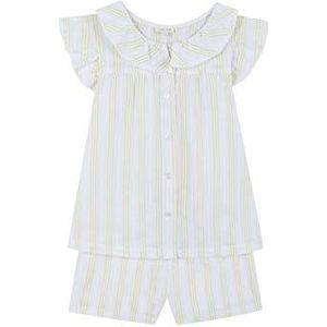 Gocco Pijama Rayas tweedelige pyjama voor meisjes, geel (Amarillo Claro Yc), 98 cm