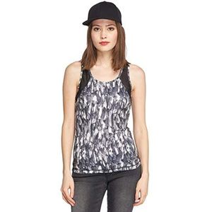 Urban Classics Dames Active Graphic Top, grijs, XS