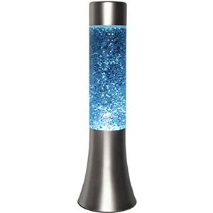 Fisura - Lavalamp. Lamp met ontspannend effect. Inclusief reservelamp. 11 cm x 11 cm x 39,5 cm. (Blauw, mini)