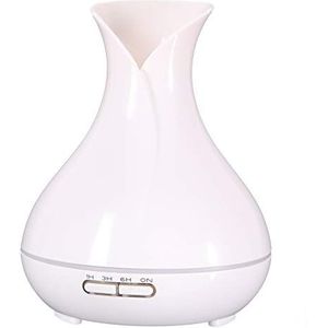 SIXTOL Vulcan Aroma Diffuser witte glans 350 ml | Ultrasone luchtbevochtiger | Voor luchtbevochtiging en geur van thuis, slaapkamer, kantoor | Aromatherapie | Voor etherische oliën