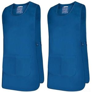 MISEMIYA - Pakket 2 eenheden - reinigingsschort werkeenheid klinische medische reiniging diergeneeskundige sanitaire gastvriendschap, Azul 37, M