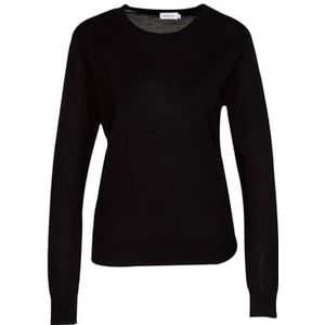 Seidensticker Damestrui - trui - regular fit - gemakkelijk te strijken - ronde hals - lange mouwen - 100% wol, zwart, XS