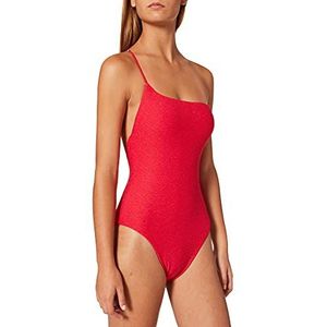 Seafolly Dames One Shoulder Maillot Badpak, Chilli Red, 38 EU
