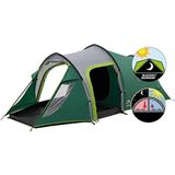 Coleman Chimney Rock 3 Plus tent, 3-persoons tunneltent, 3-persoons campingtent, grote verduisterde slaapcabine blokkeert tot 99% van het daglicht, waterdicht WS 4.500 mm