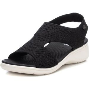 XTI 142737 Platte sandaal voor dames, Zwart, 38.5 EU
