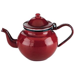 IBILI 910370 Theepot Roja 0,75 l van geëmailleerd staal in rood, 10 x 10 x 20 cm, 0,75 L