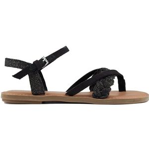 TOMS Lexie platte sandaal voor dames, Totaal Zwart, 36.5 EU