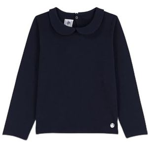 Petit Bateau T-shirt met lange mouwen voor meisjes, Smoking Blauw, 5 Jaren