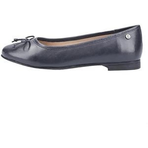 Hush Puppies - Naomi - Ballerina's - Marineblauw - Leer