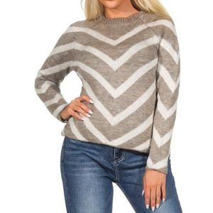 ONLY ONLELIZA L/S Pullover KNT Noos Pull-Over, Mermaid/Strepen: Whitecap Grijs, XS voor dames, Zeemeermin/Strepen: gebroken wit, XS