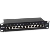 Equip 326623 12-poorts Cat.6A afgeschermd patchpaneel, 10"", zwart