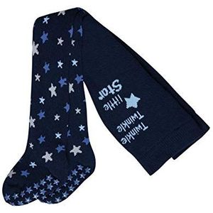 FALKE Baby panty Stars - katoenmix, 1 stuks, versch. kleuren, maat 62-92 - volledige pluche panty in sterretjesdesign, blauw (marine 6120), 62/68 cm