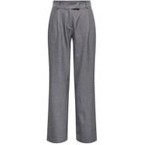 ONLY - Onllinda Hw STR Mel Pants - Damesbroek - Grijs - Rechte Pasvorm