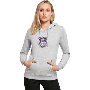 Miss Tee Dames hoodie Always On Fire Hoody, casual print hoodie voor vrouwen, regular fit, maten XS - 5XL, Heather Grey, XXL