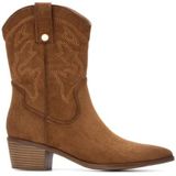 Xti - 14430702-CAMEL - Enkellaarsjes - Bruin - Ritssluiting - Casual