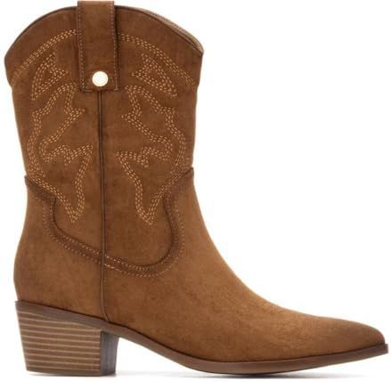 Xti - 14430702-CAMEL - Enkellaarsjes - Bruin - Ritssluiting - Casual