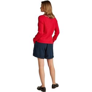 Tommy Hilfiger Cable Fine damestrui met vlechtbreisel, rood (Primary Red), XL